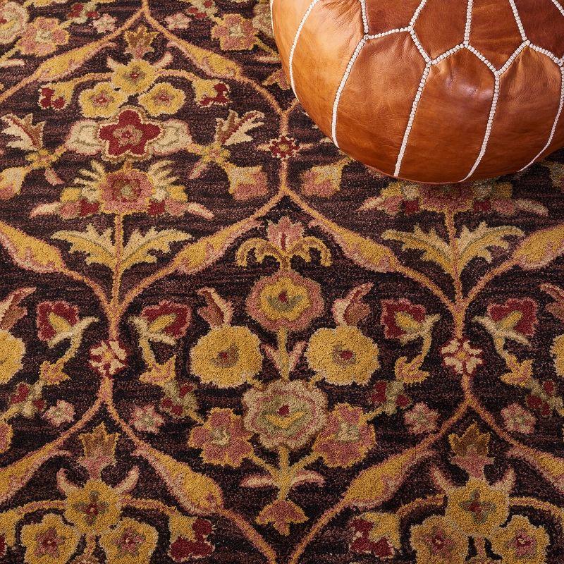 Antiquity AT51 Hand Tufted Indoor Area Rug - Dark Plum/Gold - 8'3"x11' - Safavieh