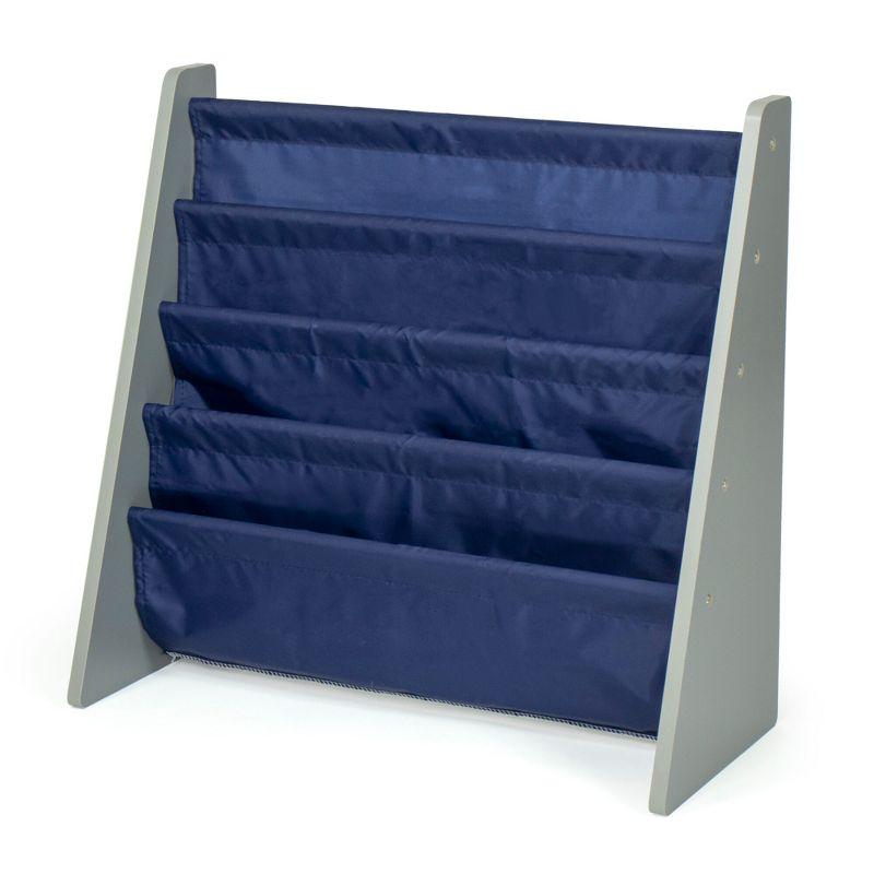 Newport Kids' Bookshelf 4 Tier Book Organizer Navy/Gray - Humble Crew