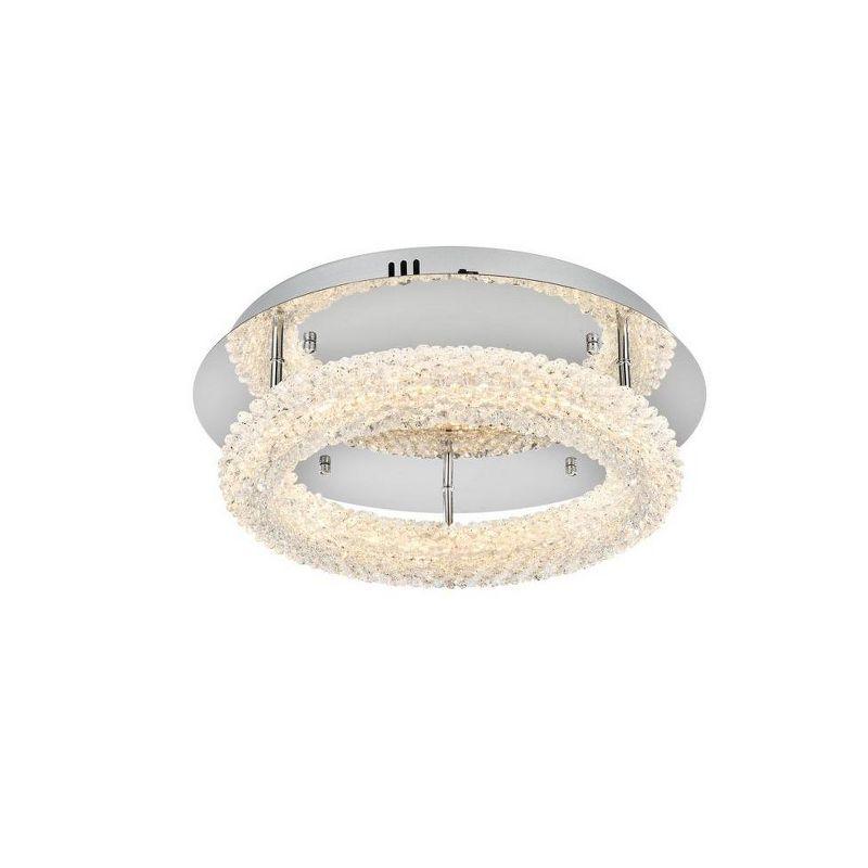 Elegant Lighting Bowen 1 - Light Flush Mount in  Chrome