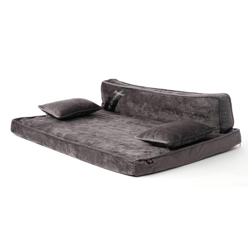 Medium Gray Orthopedic Outdoor Dog Sofa Bed