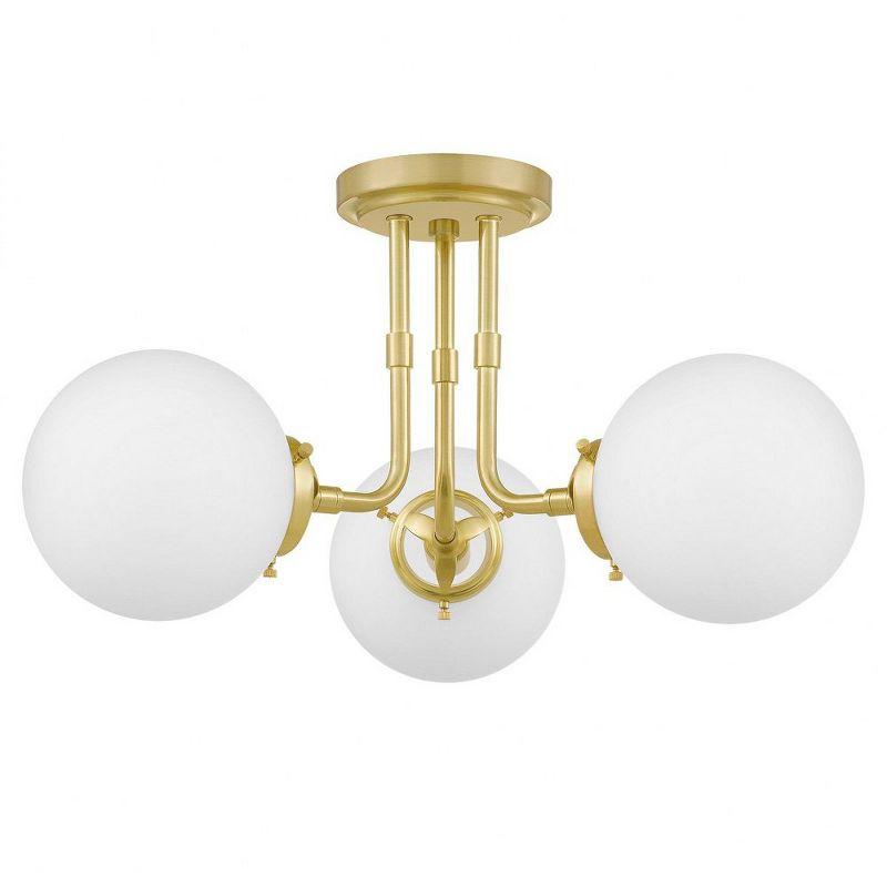 Quoizel Lighting Landry 3 - Light Semi-Flush Mount in  Satin Brass