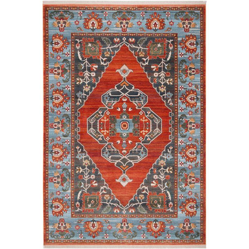 Reversible Hand-Knotted Blue Wool Blend 5' x 7' Area Rug