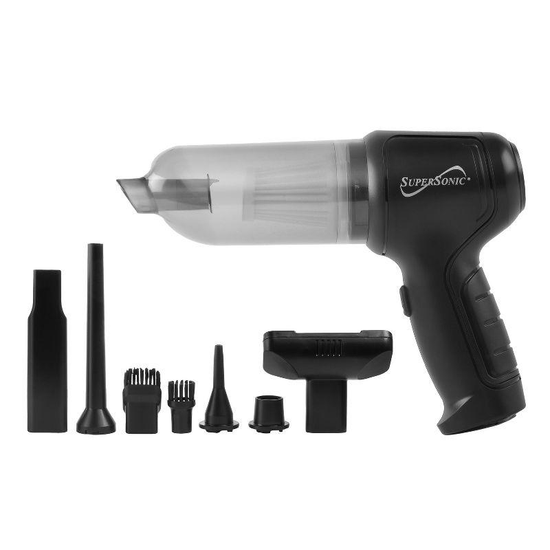 Supersonic Black Cordless Handheld Vacuum with HEPA Filter