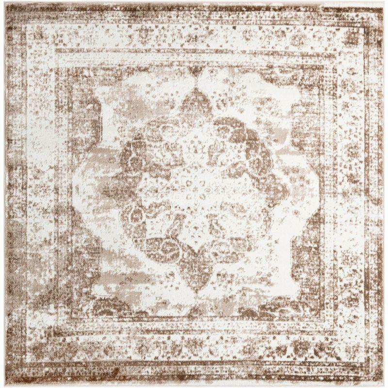 Unique Loom 8' 0 x 8' 0 Sofia Salle Garnier Beige Area Rug