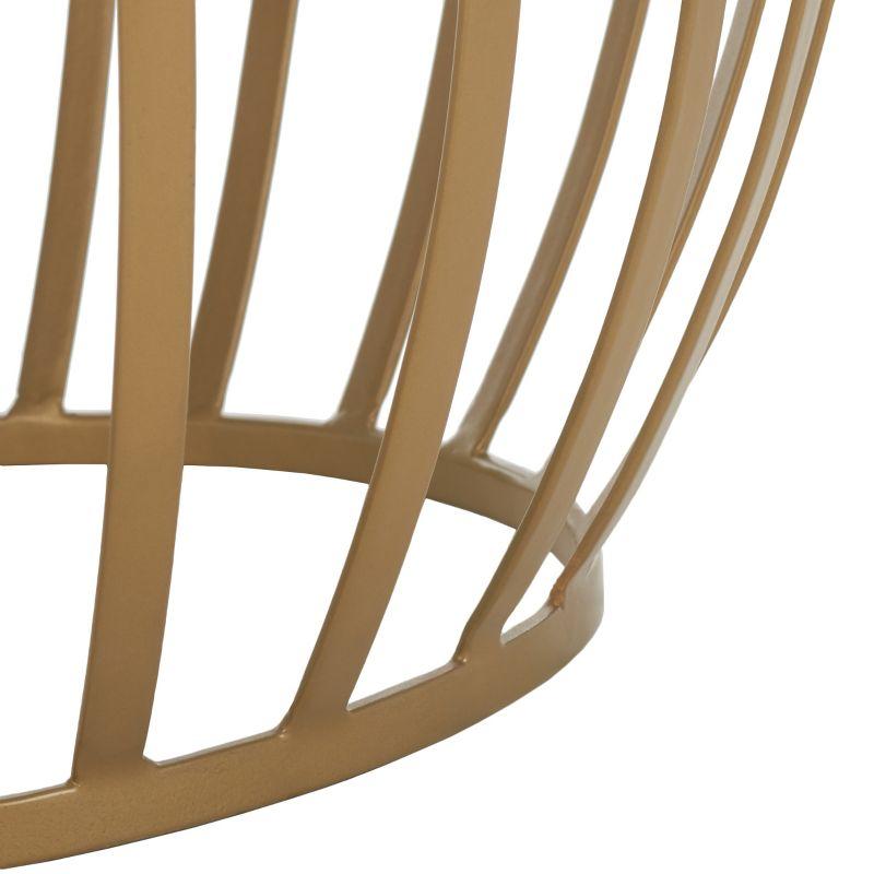 Explorer Round Accent Table - White Marble/Gold - Safavieh