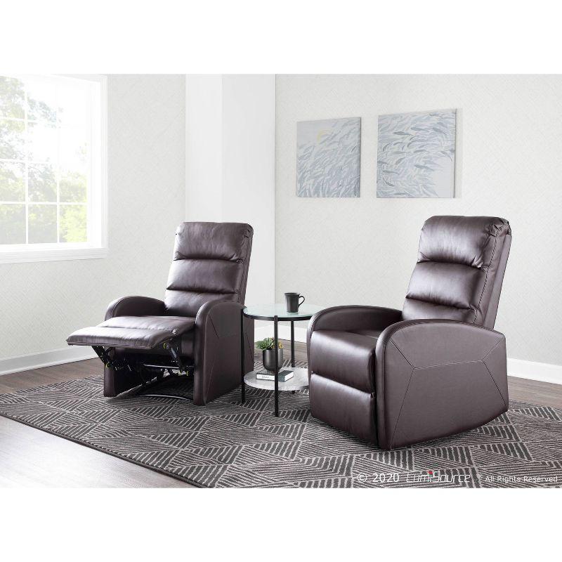 Dormi Contemporary Upholstered Recliner Chair - LumiSource