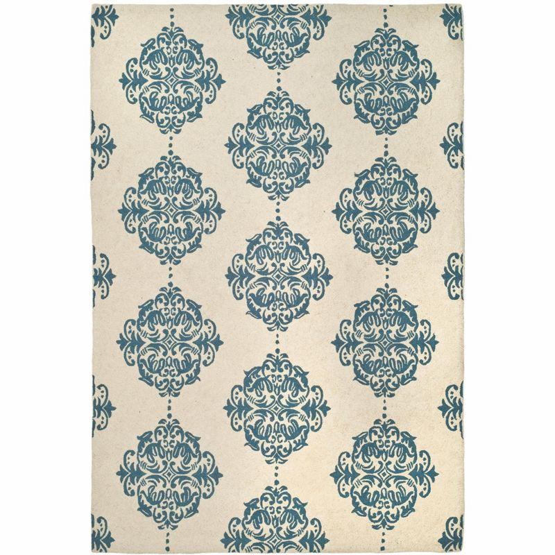 Chelsea HK145 Handmade Area Rug - 3'9"x5'9" - Ivory/Blue - Safavieh