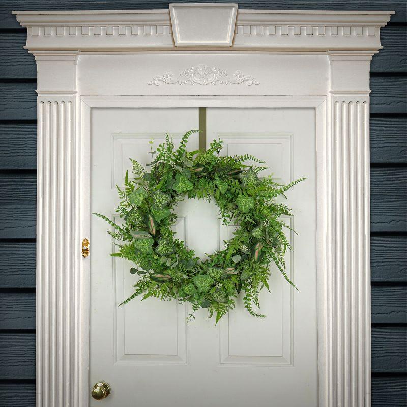 26" Artificial Mixed Leaf Greenery Woven Branch Base Wreath - National Tree Company