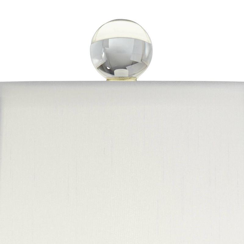 Vienna Full Spectrum Traditional Table Lamps 28.75" Tall Set of 2 Faceted Crystal and Brass White Bell Shade for Living Room Family Bedroom