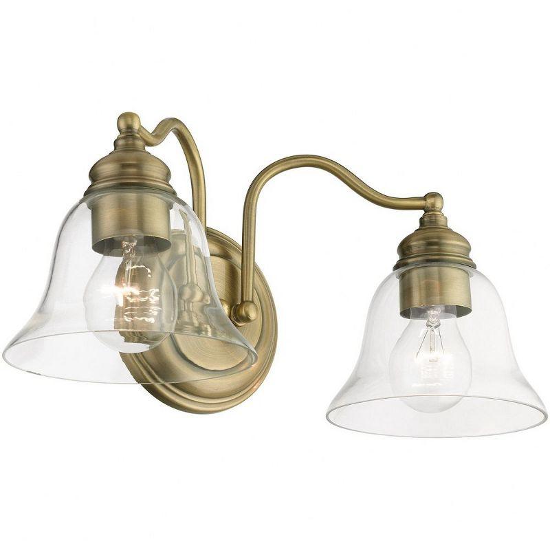 Livex Lighting Moreland 2 - Light Vanity in  Antique Brass