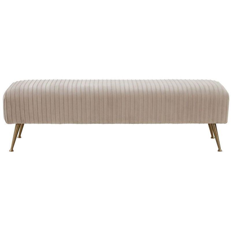 Salome Upholstered Bench - Giotto Almond - Safavieh