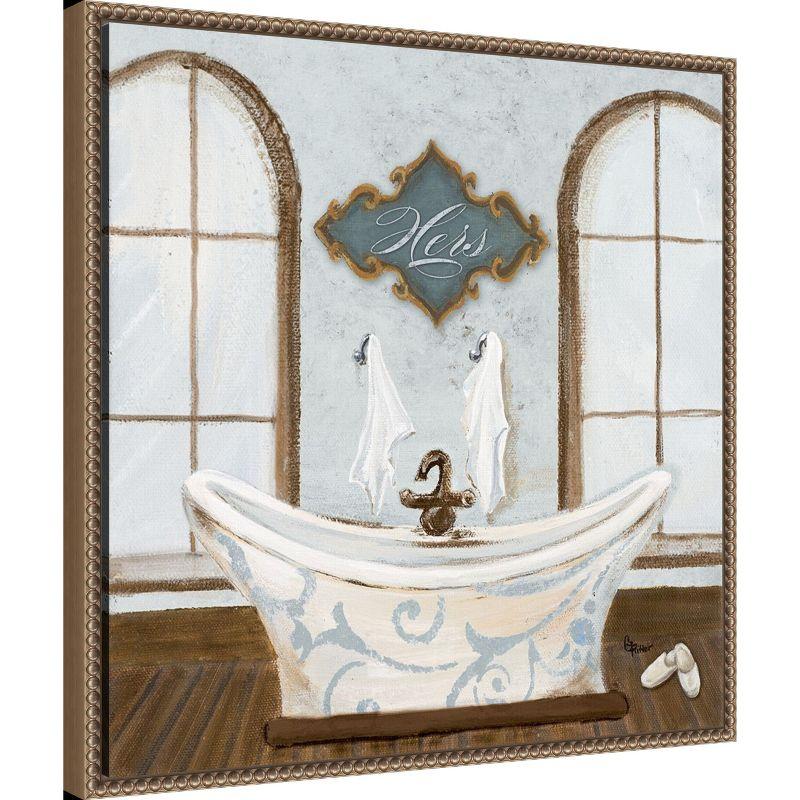 Amanti Art Villa Bath I by Gina Ritter Framed Canvas Wall Art