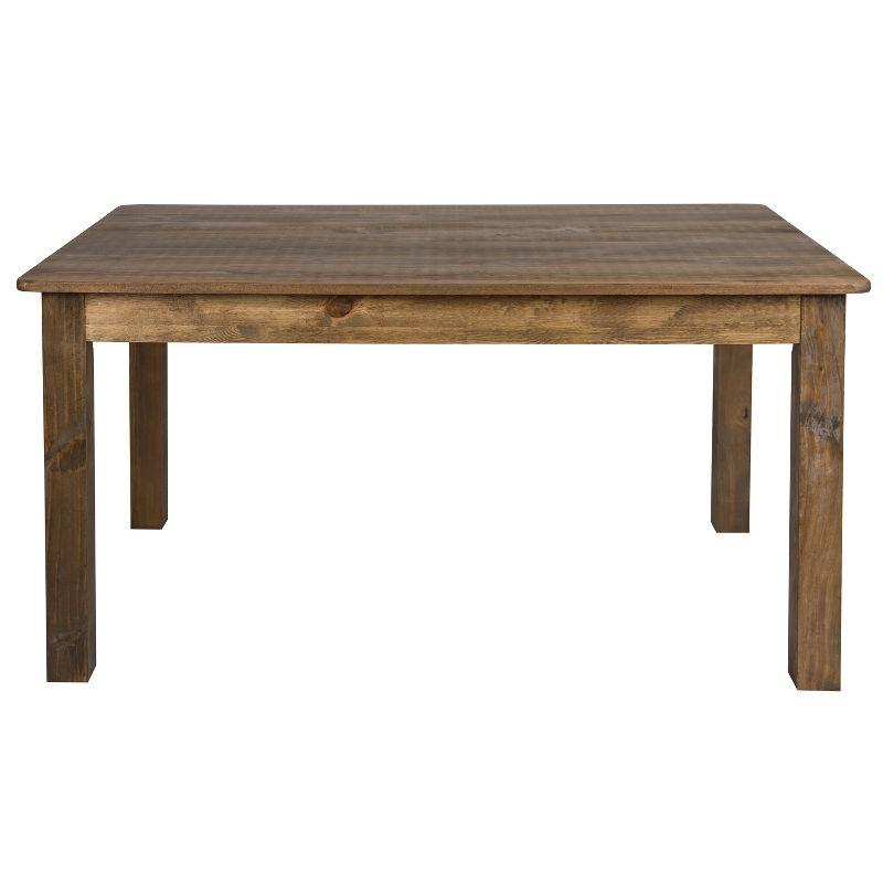 Merrick Lane Rectangular Antique Solid Pine Farm Dining Table