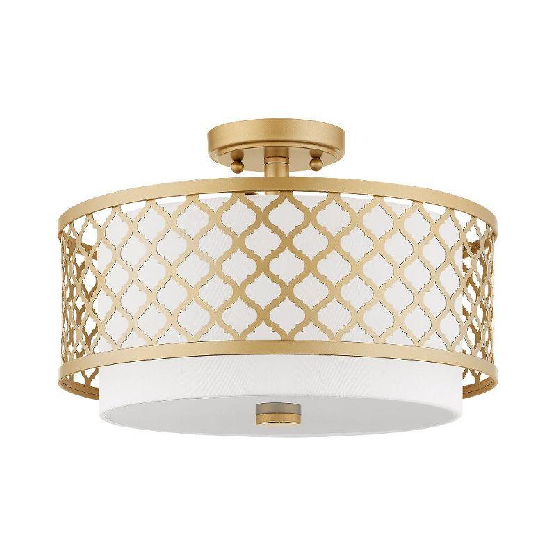 Livex Lighting Arabesque 3 - Light Semi-Flush Mount in  Soft Gold