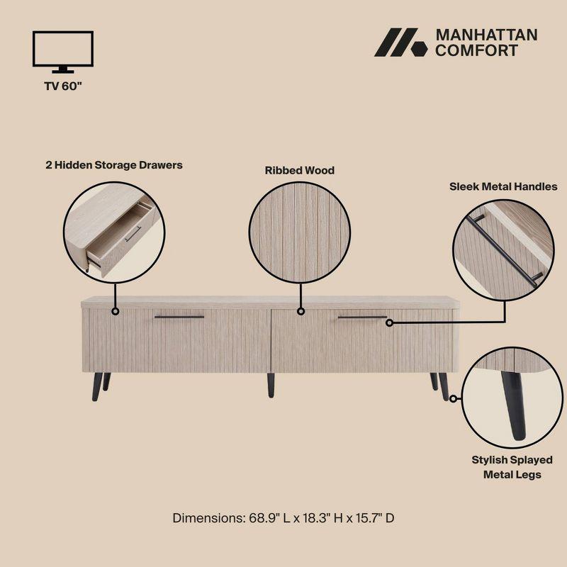 Manhattan Comfort Jodie 68.9" Mid-Century Modern TV Stand