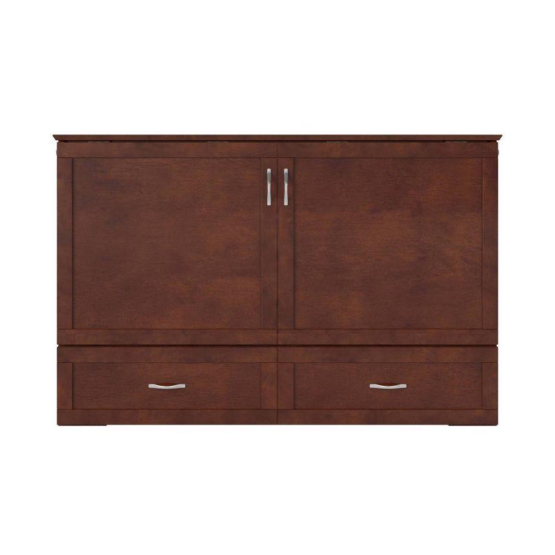 Queen Hamilton Murphy Bed Chest with Folding Mattress - AFI: USB Turbo Charger, Storage
