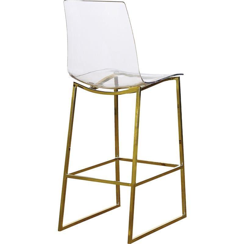 Lumen 42" Gold Metal and Acrylic Counter Stool