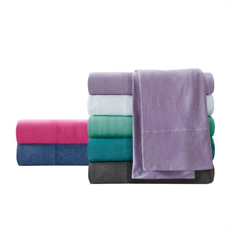 Twin Dark Grey Polyester Jersey Knit Sheet Set