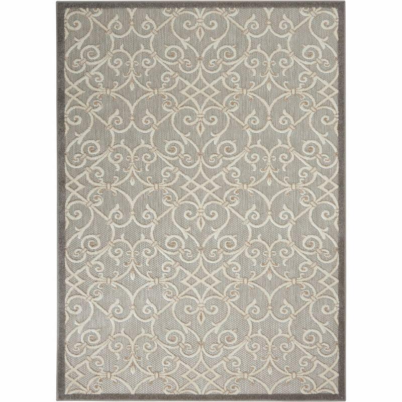 Aloha Multicolor Scroll Indoor/Outdoor Rectangular Rug