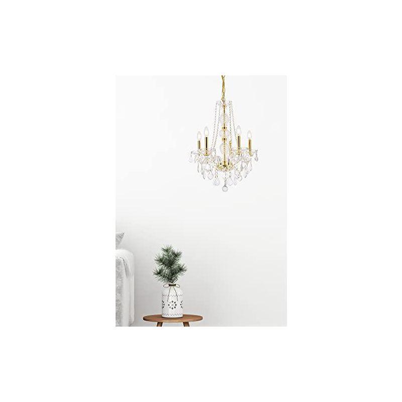 Elegant Lighting Verona 5 light Gold Chandelier Clear Royal Cut Crystal