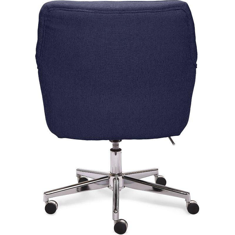 Style Ashland Home Office Chair Sanctuary Blue - Serta: Mid-Century, Adjustable, Twill Fabric