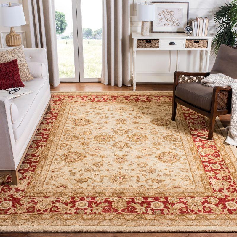 Anatolia AN522 Hand Tufted Indoor Area Rug - Ivory/Red - 9'x12' - Safavieh