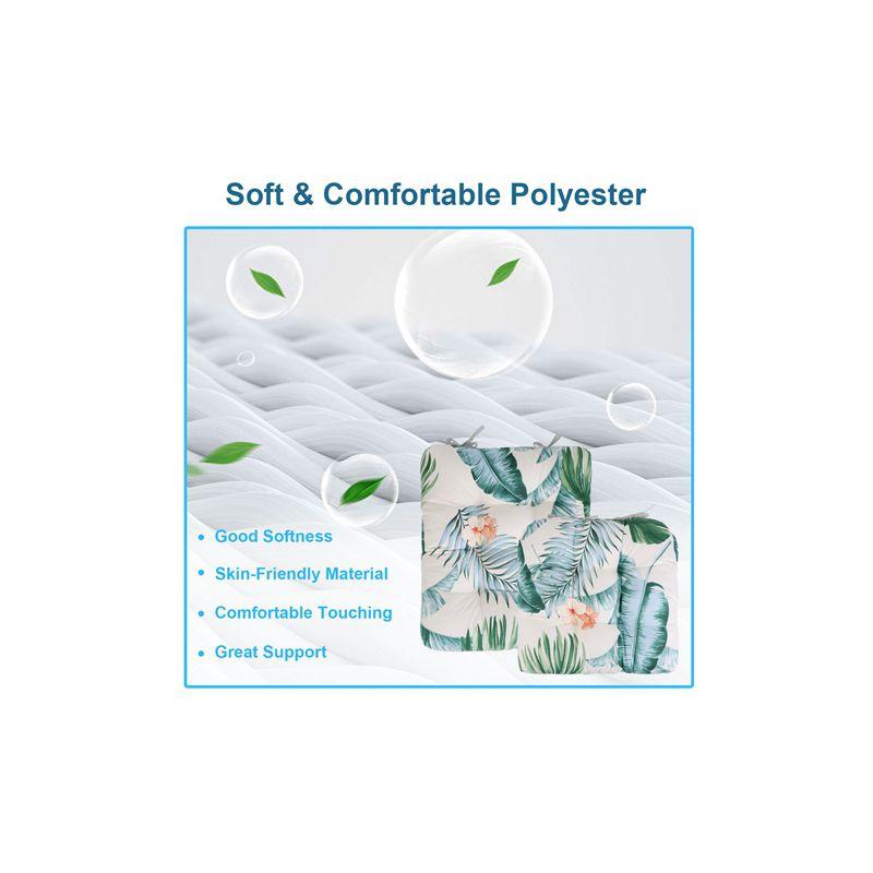 NewHome"2Pcs Rocking Chair Cushion Set with Non-Slip Ties, Polyester Fiber Filling for Comfort & Support"Beige