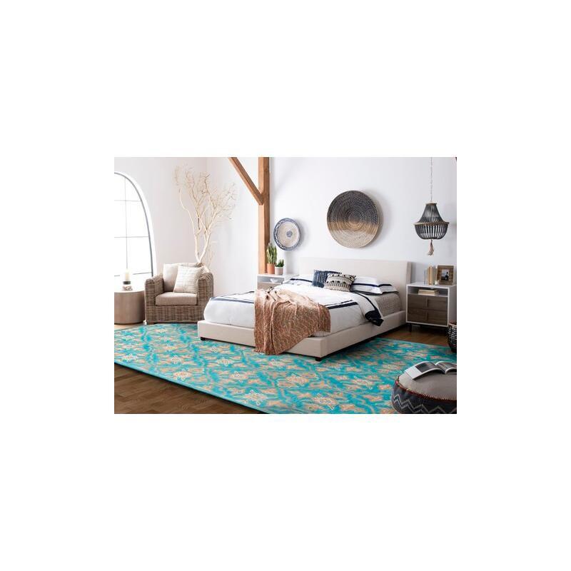 Heritage HG870 Handmade Accent Rug - 2'x3' - Turquoise/Multi - Safavieh
