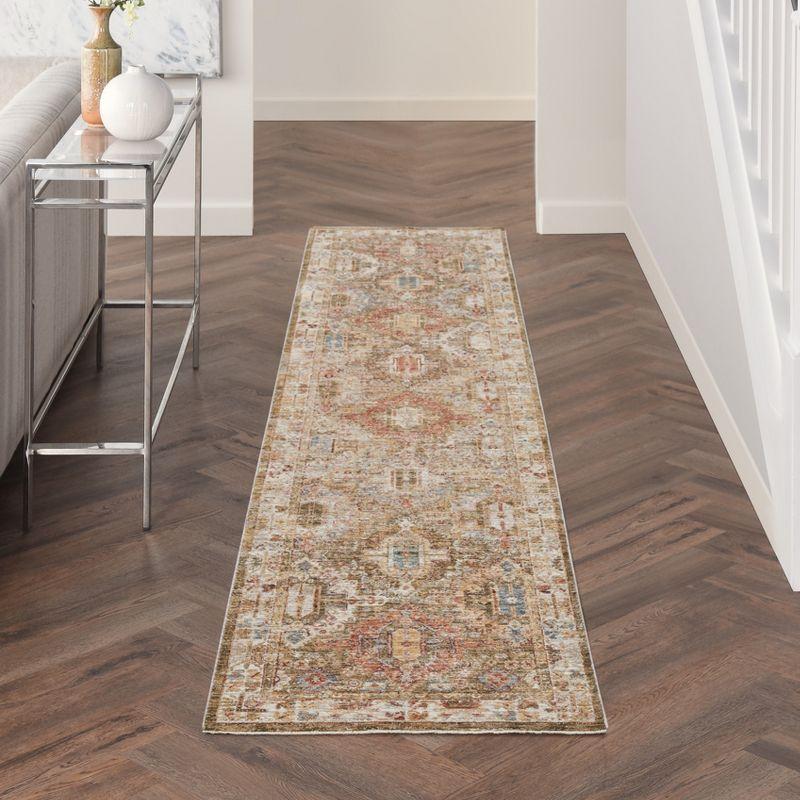 Nourison Petra Oramental Indoor Rug Green 2'3" x 10'2"