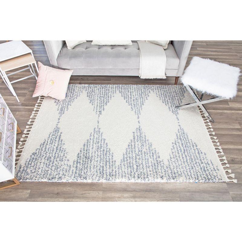 Zaya Mason Shag Tribal Heath grey Area Rug