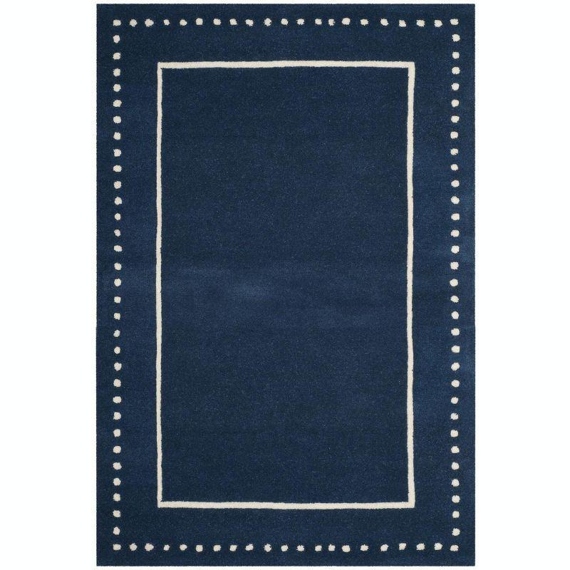 Bella BEL151 Hand Tufted Area Rug - Navy Blue/Ivory - 4'x6' - Safavieh.