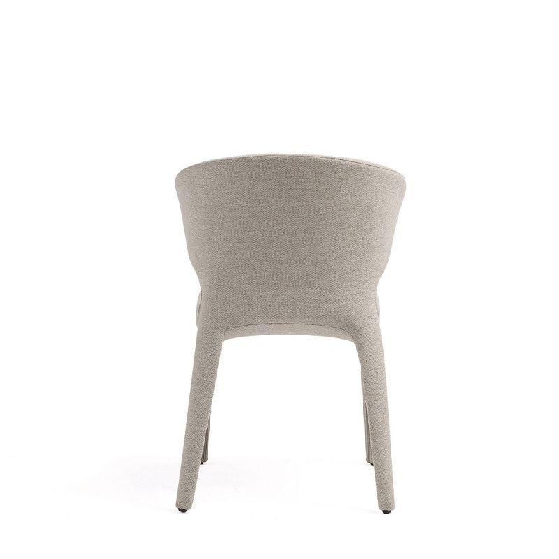 High Back Wheat Faux Leather Upholstered Metal Side Chair