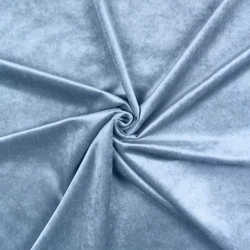 Amalgamated Textiles Exclusive Home Velvet Heavyweight Light Filtering Grommet Top Curtain Panel Pair