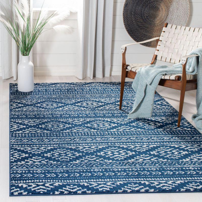 Tulum TUL272 Power Loomed Indoor Area Rug - Navy/Ivory - 5'3"x7'6" - Safavieh