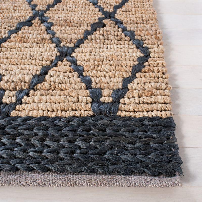 Natural Fiber NF951 Hand Loomed Runner Rug - Natural/Black - 2'6"x8' - Safavieh.