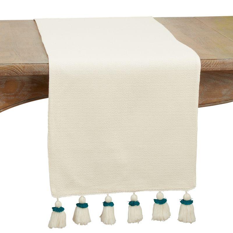 Saro Lifestyle Table Runner With Tassel Edges