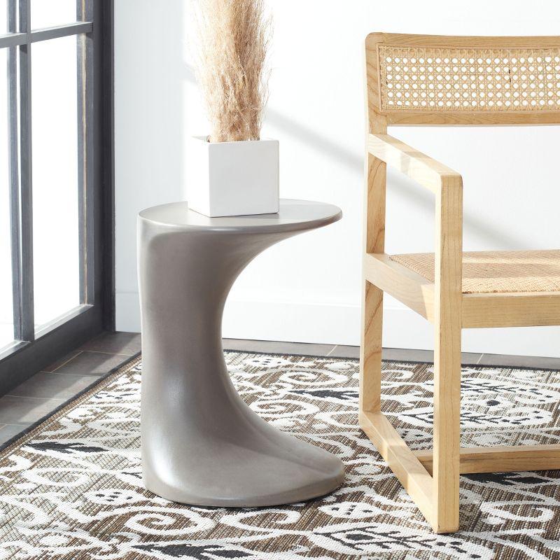 Kavita Concrete Accent Stool - Indoor/Outdoor - VNN1035 - Gray - Safavieh