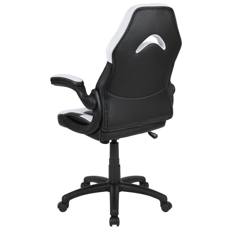 Flash Furniture X10 Gaming Chair Racing Office Ergonomic Computer PC Adjustable Swivel Chair with Flip-up Arms