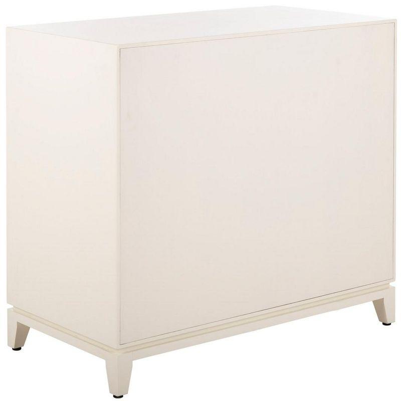 Nigel 2 Door 1 Drawer Chest - White/Brass - Safavieh.