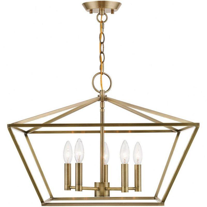 Livex Lighting Devone 5 - Light Chandelier in  Antique Brass