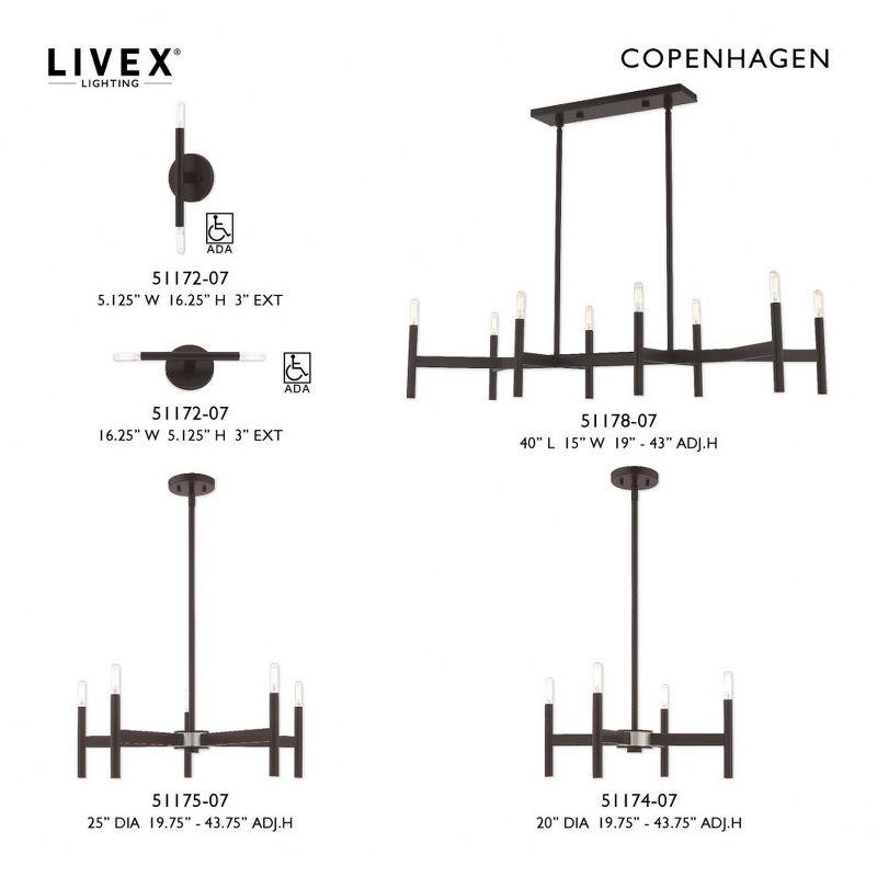 Livex Lighting Copenhagen 8 - Light Chandelier in  Bronze