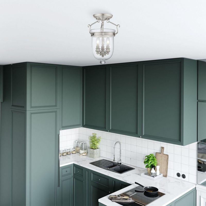 Livex Lighting Jefferson 3 - Light Flush Mount in  Brushed Nickel