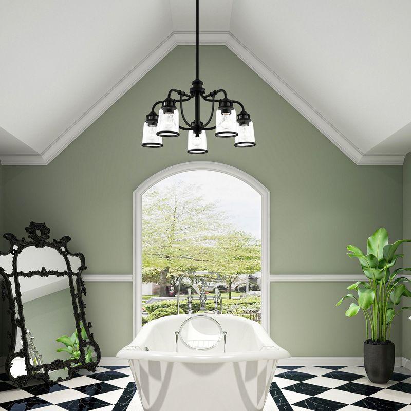 Livex Lighting Lawrenceville 5 - Light Chandelier in  Black