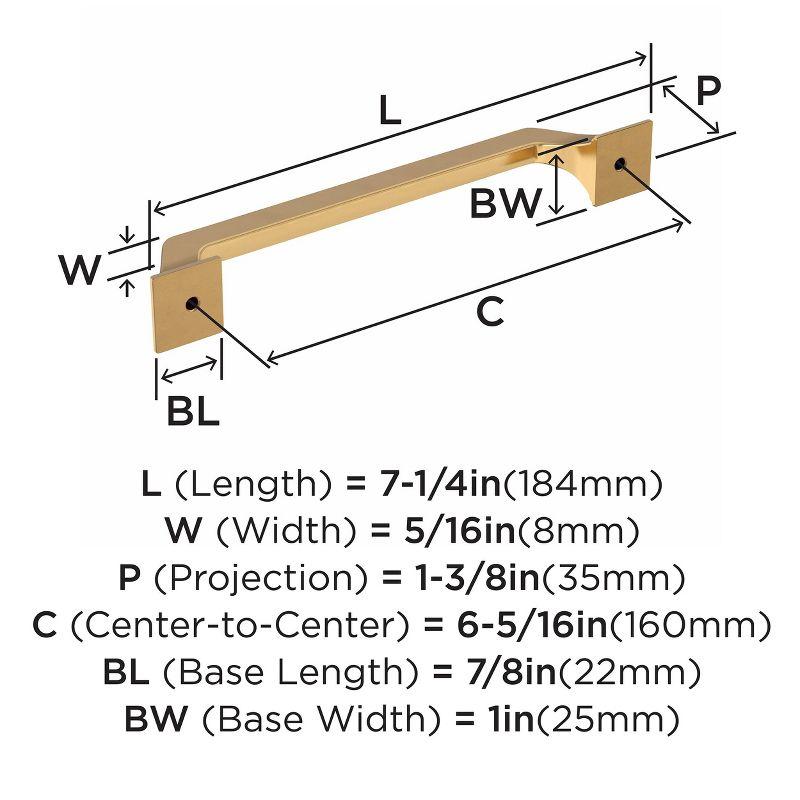 Amerock Exceed 6-5/16 inch (160mm) Center-to-Center Champagne Bronze Cabinet Pull