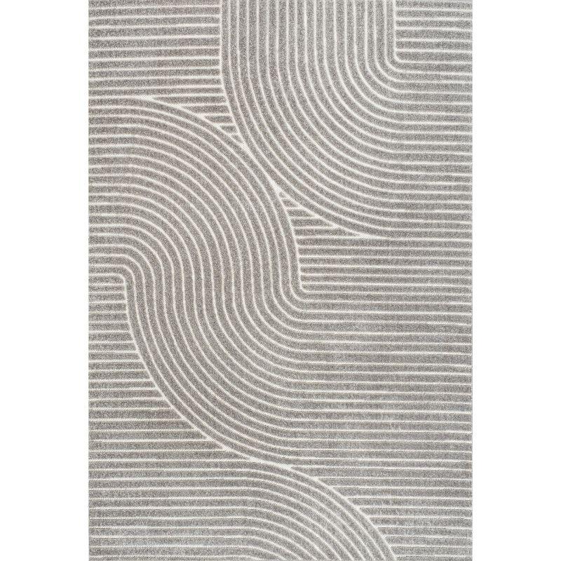 JONATHAN Y Skagen High-Low Minimalist Curve Geometric Indoor/Outdoor Area Rug