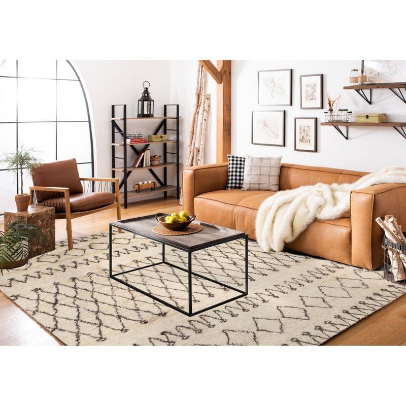 Casablanca CSB851 Hand Tufted Indoor Area Rug - Ivory/Dark Brown - 8'x10' - Safavieh