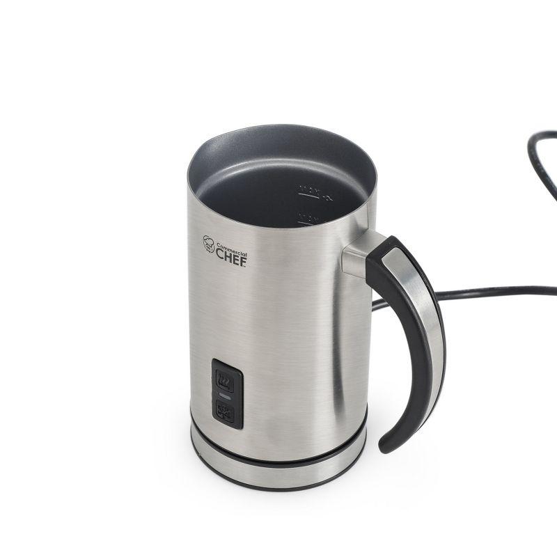 COMMERCIAL CHEF Milk Frother with 360 Cordless Base, Stainless Steel