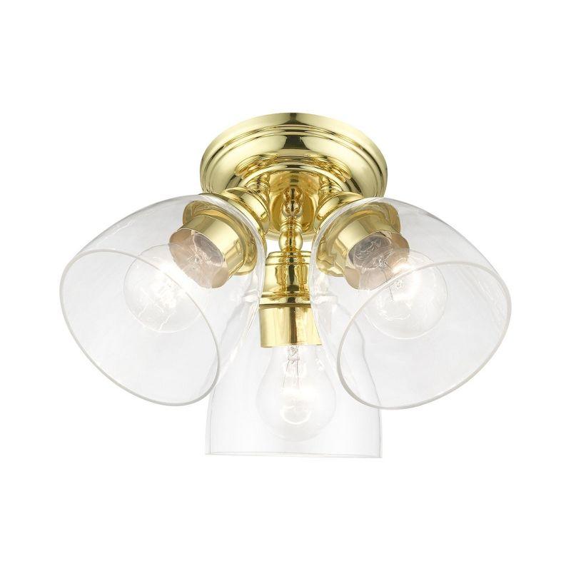 17 Stories Gunnbjorn 3-Light 14.25" Semi Flush Mount