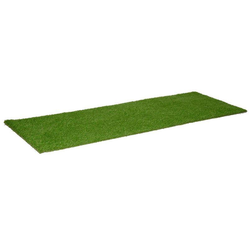 Outsunny 10' x 3' Artificial Turf Grass with Simulated Look & Feel UV Protection, & Drain Holes for Rain