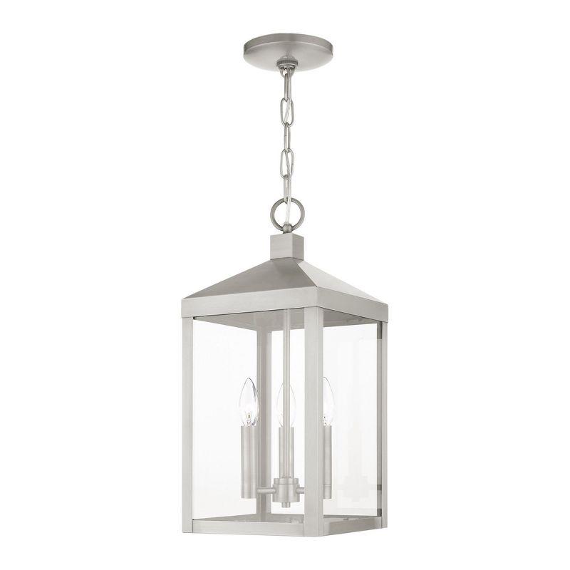 Lighting Lumens 3 Light Outdoor Pendant Lantern with Clear Glass Shade